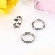 6Pcs Stainless Spinner Rings Set For Women Mens CZ Matte Flower Triple Interlocked Rolling Stress Relieving Ring Anxiety Relief Fidget Band Rings 6Pcs Stainless Spinner Rings Set For Women Mens CZ Matte Flower Triple Interlocked Rolling Stress Relieving Ring Anxiety Relief Fidget Band Rings